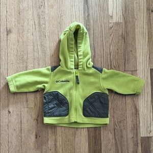 Columbia Lime Green Hooded Baby Fleece Jacket